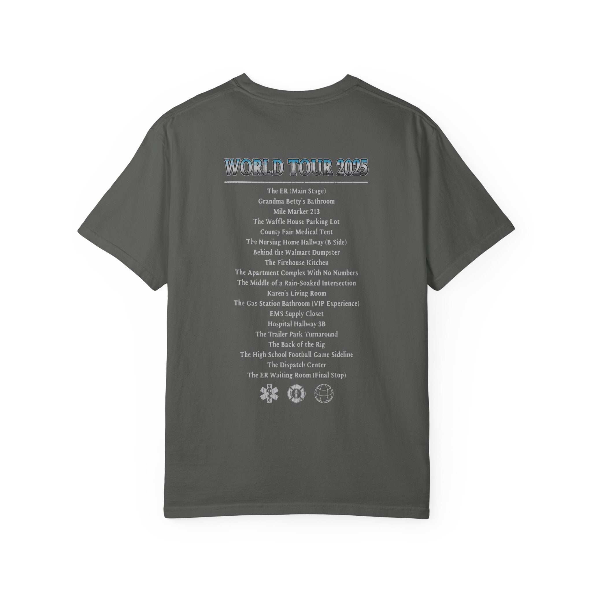 The Salty Paramedic Experience T-shirt (Blue Font)
