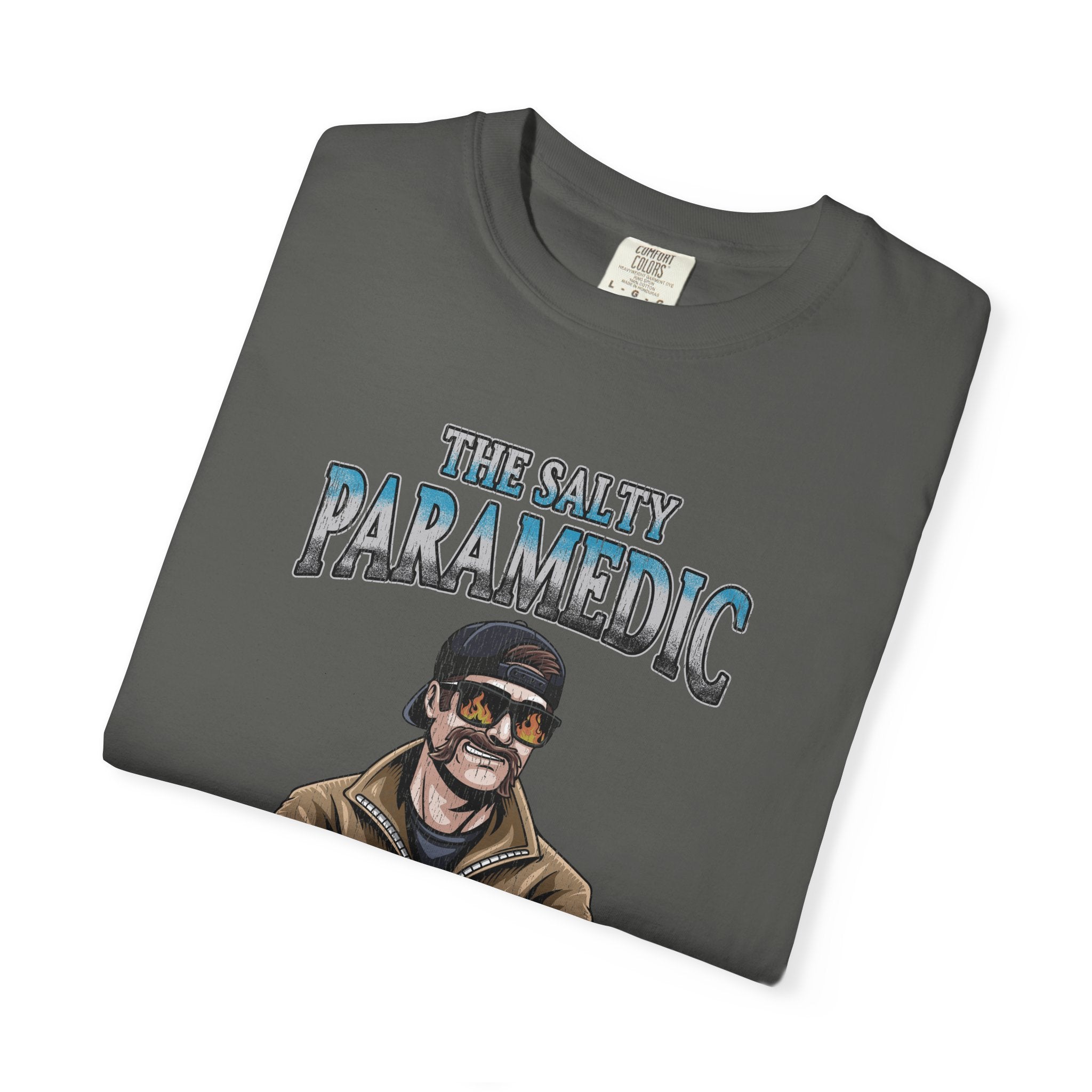 The Salty Paramedic Experience T-shirt (Blue Font)