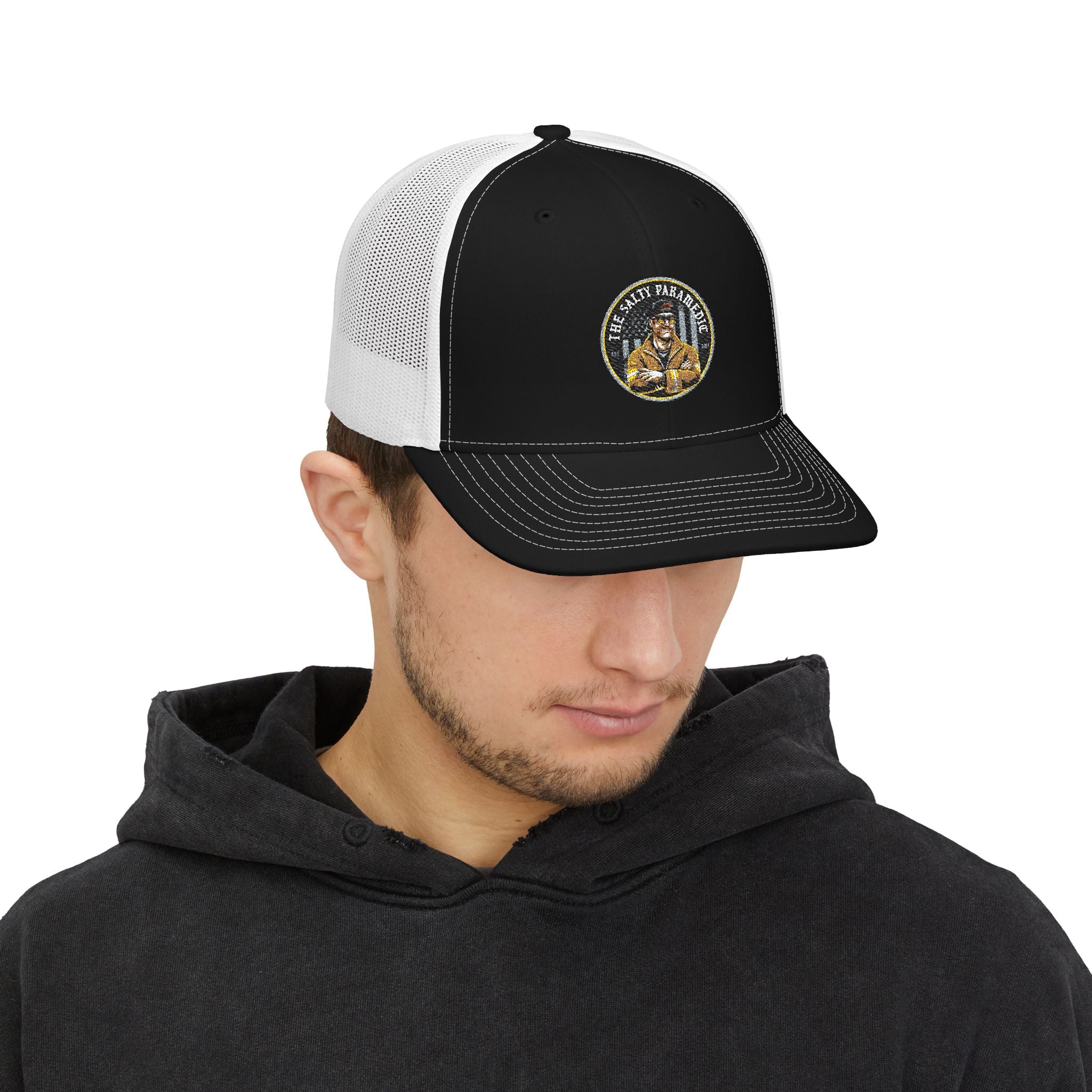 Salty Logo Snapback Trucker Cap (Embroidered)