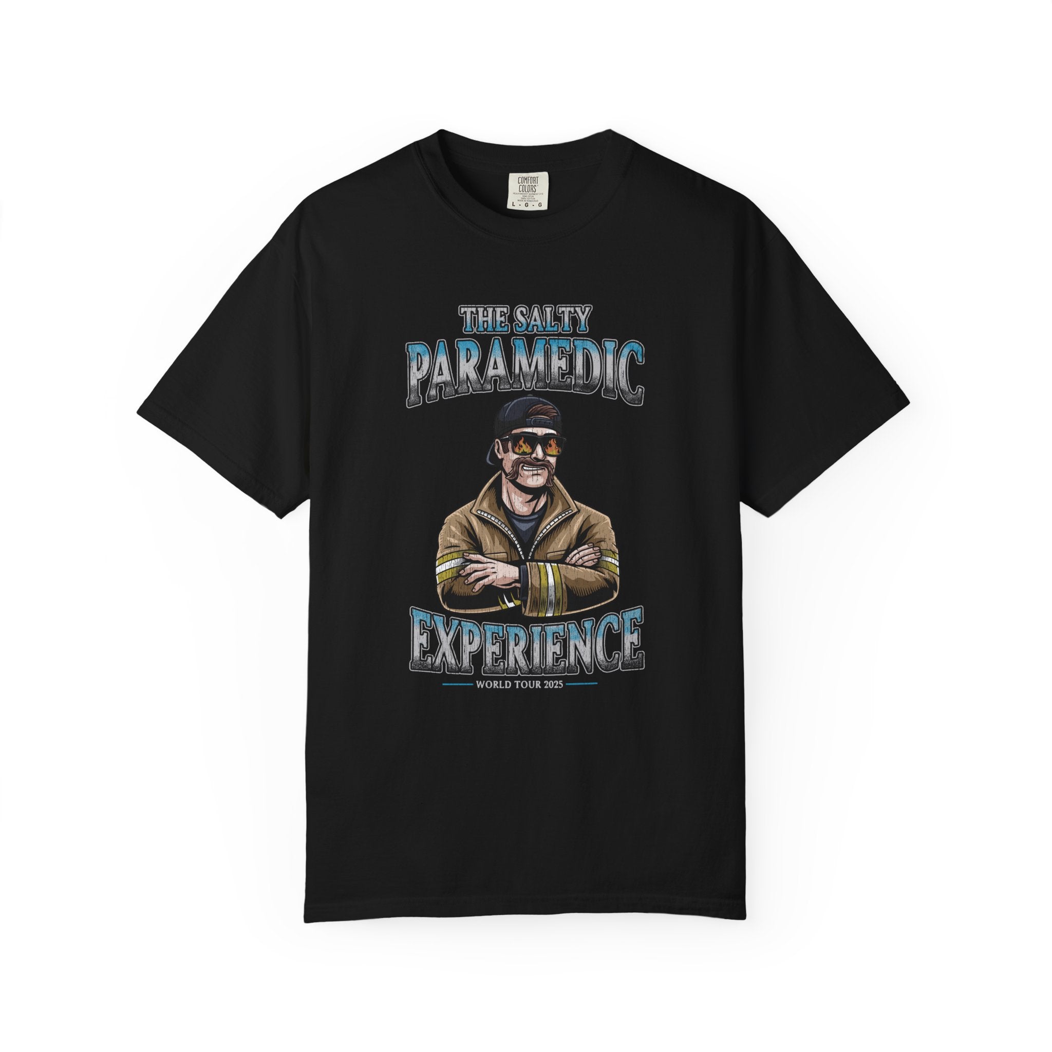 The Salty Paramedic Experience T-shirt (Blue Font)