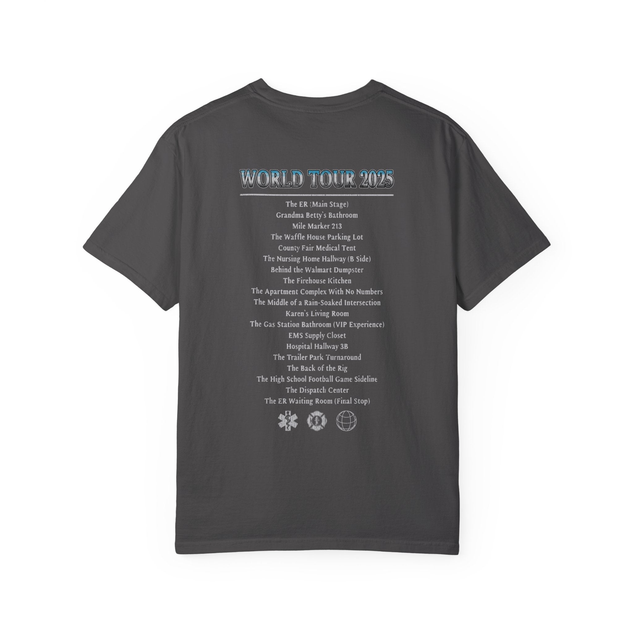 The Salty Paramedic Experience T-shirt (Blue Font)