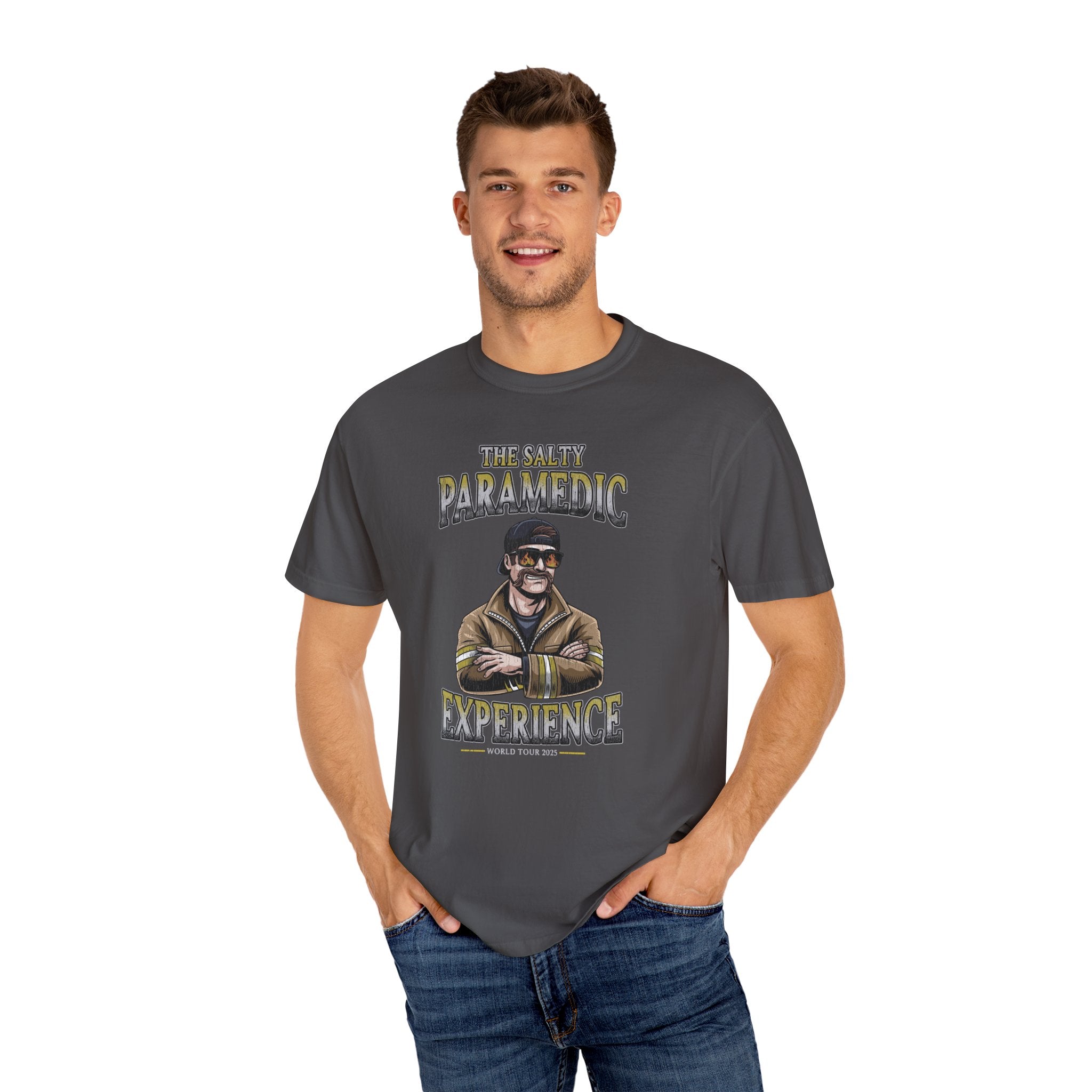 The Salty Paramedic Experience T-Shirt (Yellow Font)