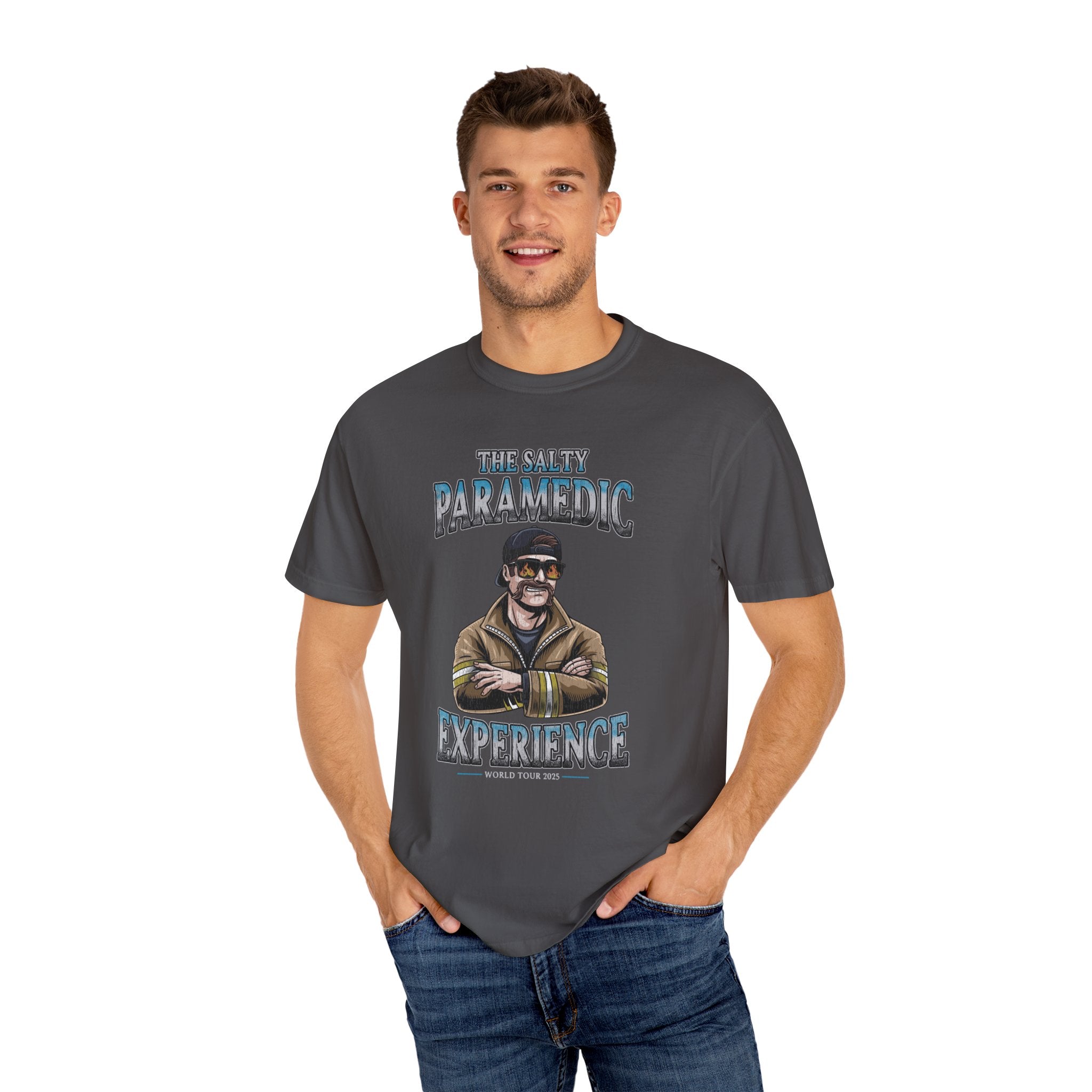 The Salty Paramedic Experience T-shirt (Blue Font)