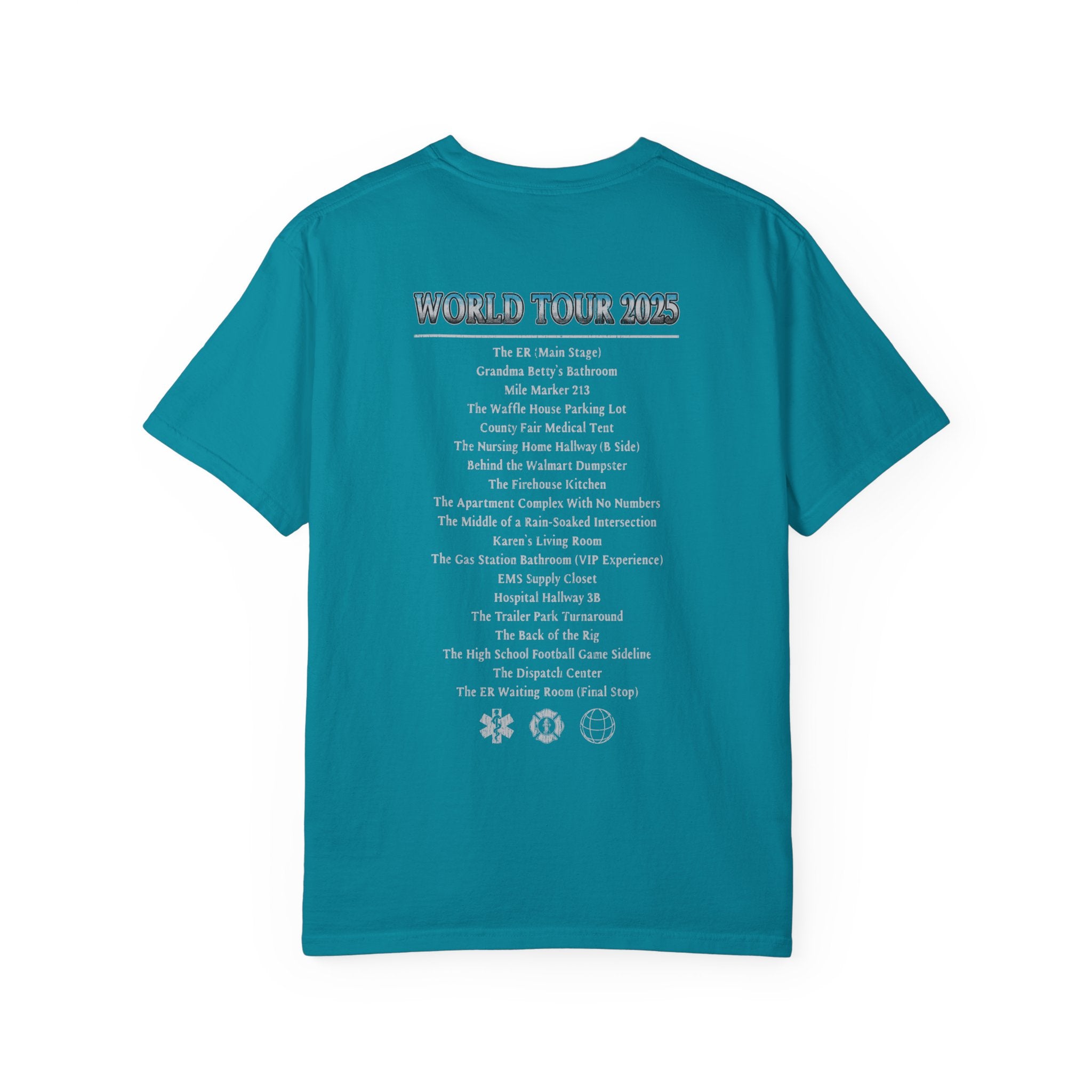 The Salty Paramedic Experience T-shirt (Blue Font)