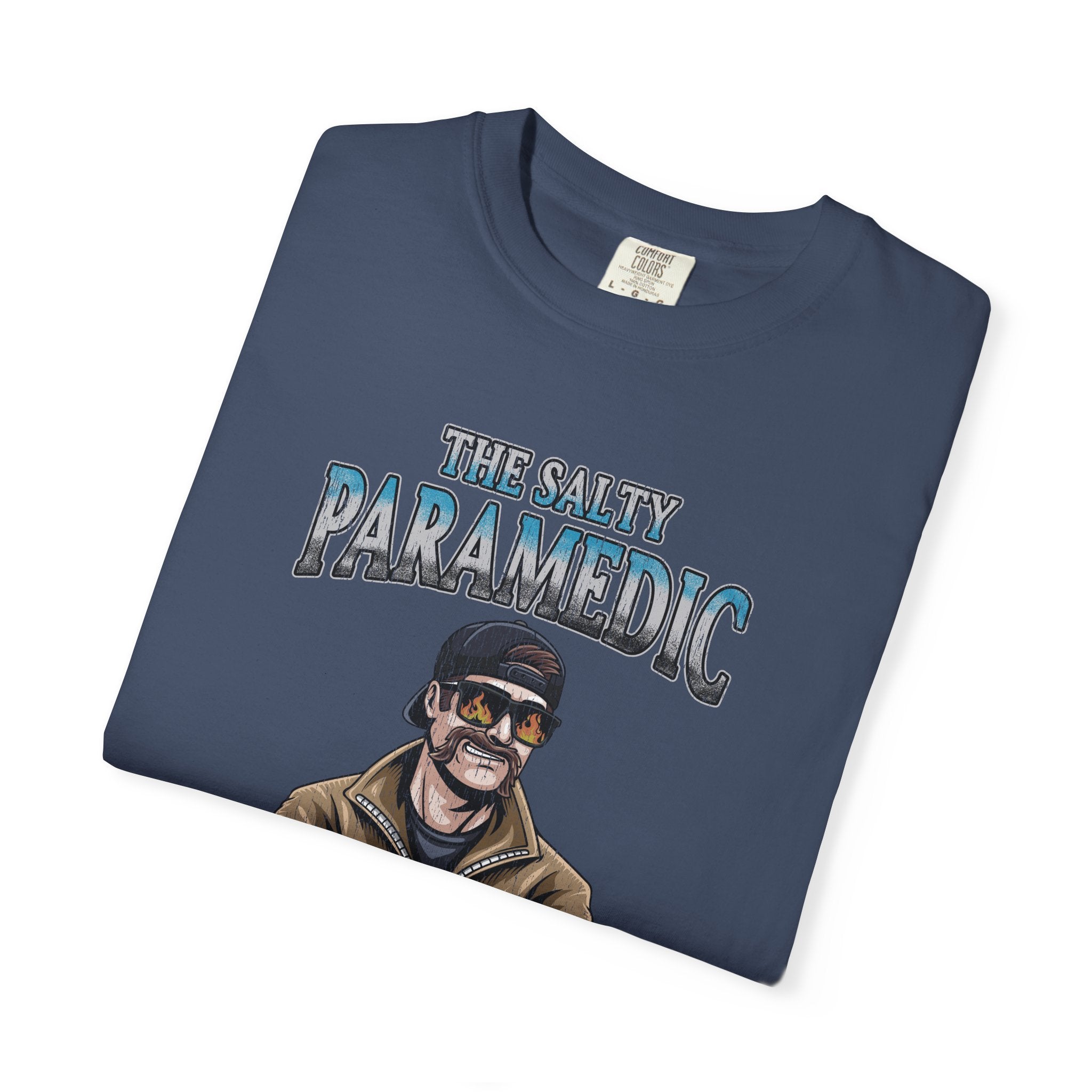 The Salty Paramedic Experience T-shirt (Blue Font)