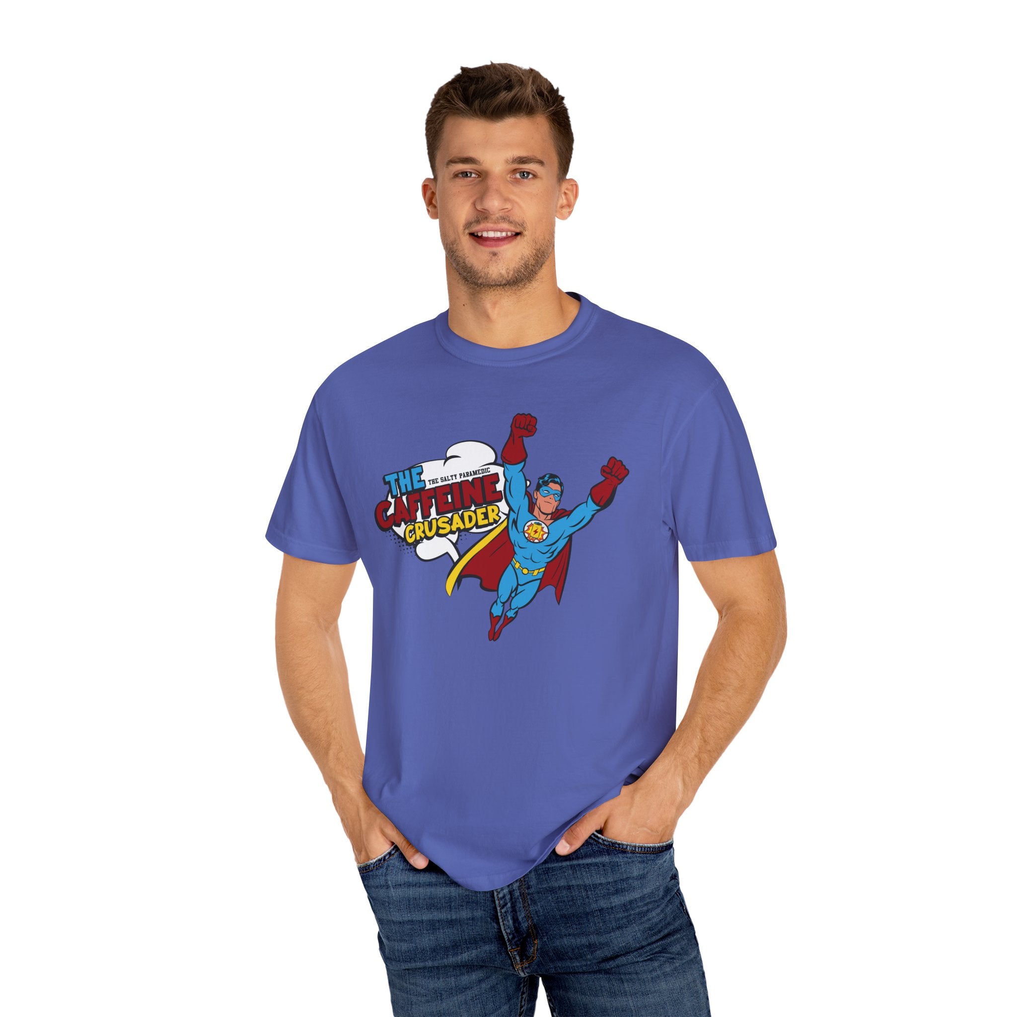 Caffeine Crusader T-Shirt (Graphic on Front)