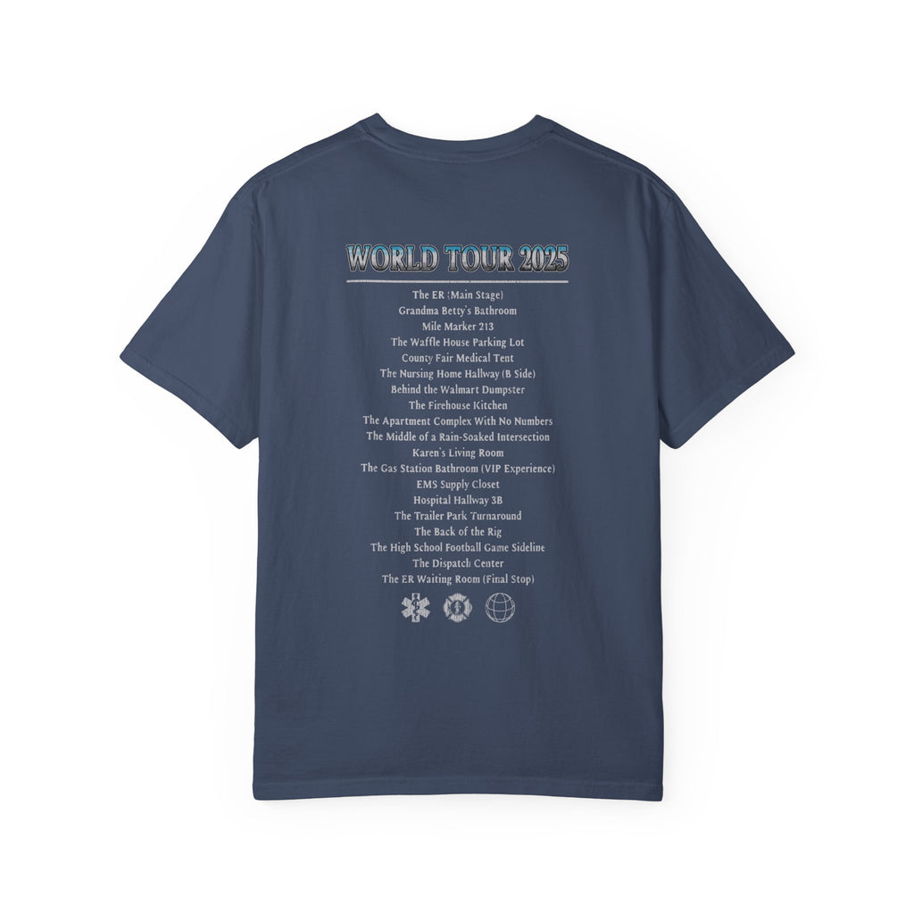 The Salty Paramedic Experience T-shirt (Blue Font)